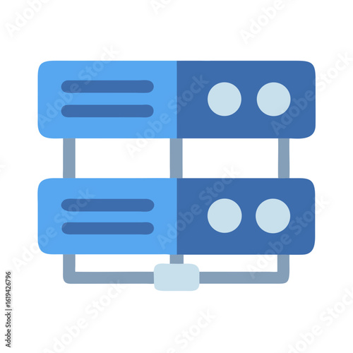 Flat vector server stack icon on black background image