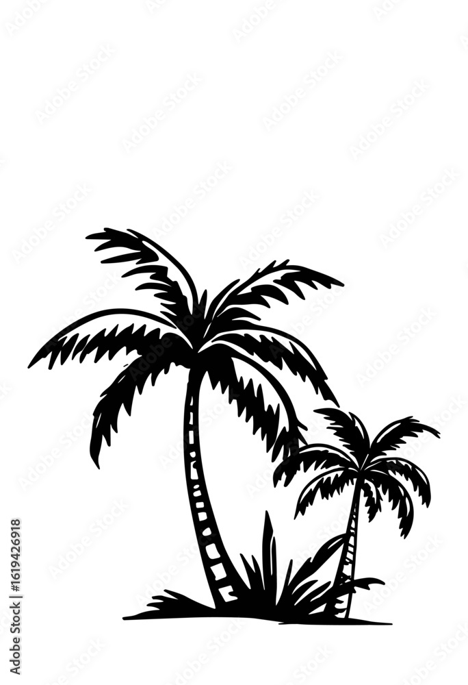 Fototapeta premium palm trees silhouettes