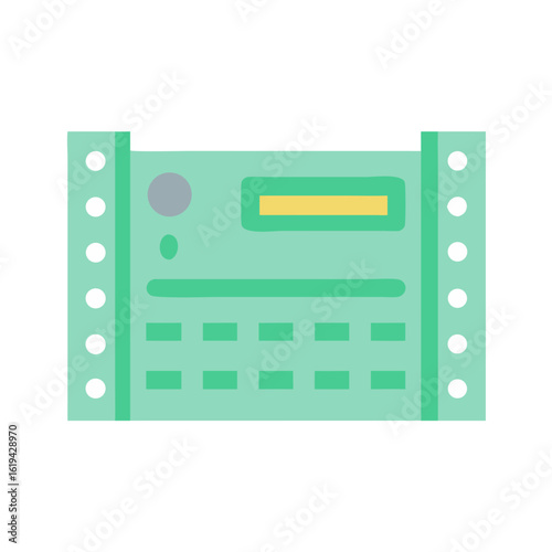 Isolated green device with screen display and button controls
