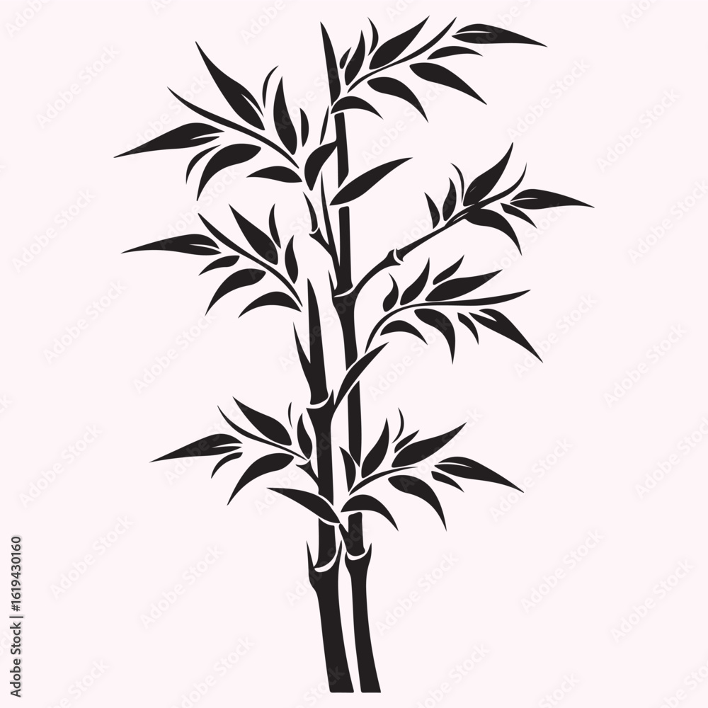 Fototapeta premium Bamboo Landscape Silhouette