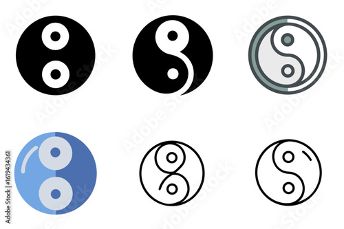 Yin Yang Icon – Taoism Symbol Balance Harmony Vector Design