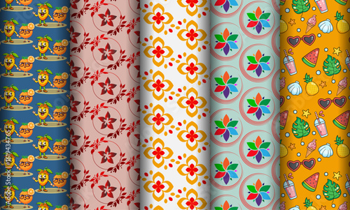 Abstract seamless colorful pattern design