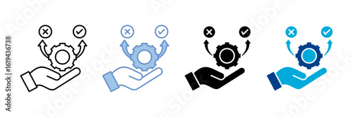 Decision Making Icon Set Multiple Style Collection