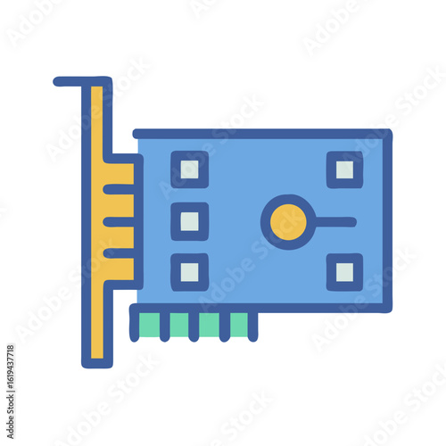 Graphic computer component design for tech industry visuals