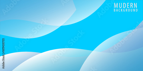 Elegant abstract background with soft curved lines and layered translucent shapes in shades of blue and white. Ideal for modern business design, presentations, technology