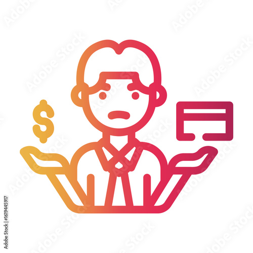 debt Line Gradient Icon