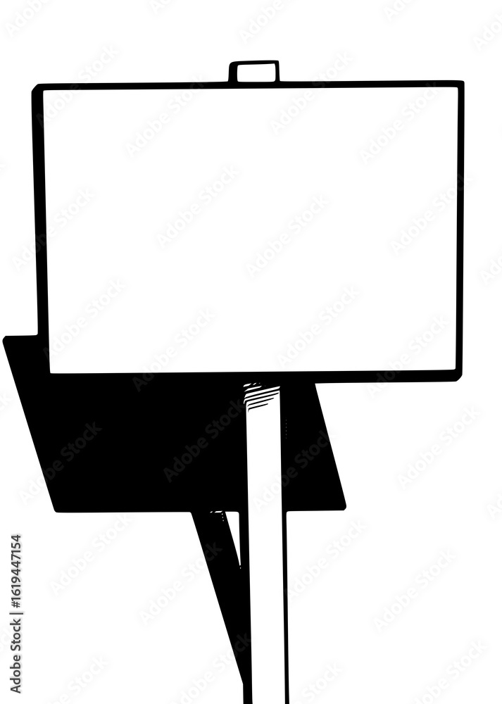 Obraz premium Protest poster board on a post