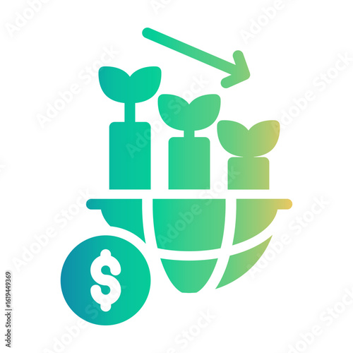 world imbalance Gradient icon