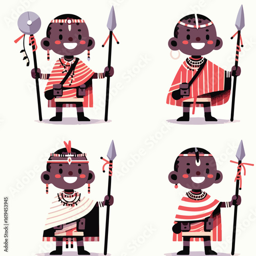 Maasai warrior with spear and smile
