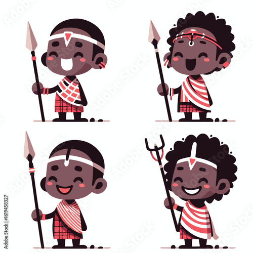 Maasai warrior with spear and smile