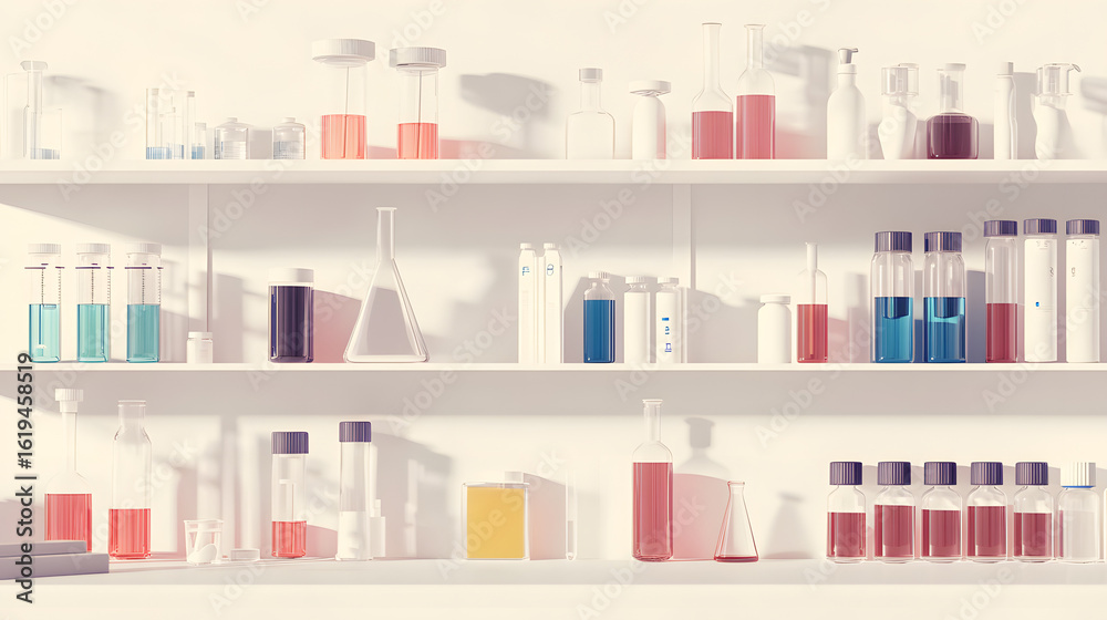 Obraz premium Pharmacy or Research Lab Background