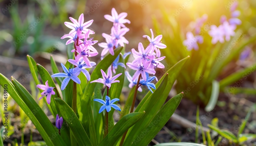 Fototapeta premium Delicate spring flowers in vibrant colors