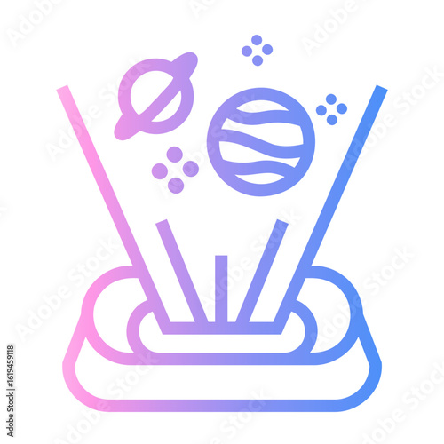 hologram Line Gradient Icon