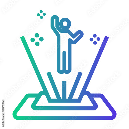 hologram Line Gradient Icon