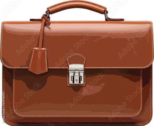 brown leather briefcase