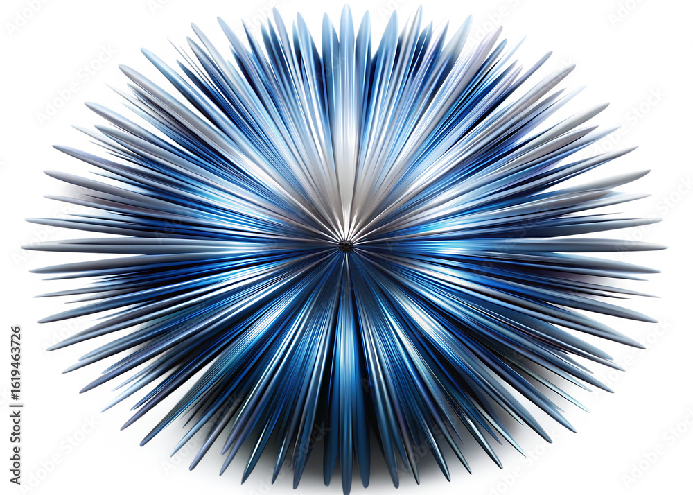 Obraz premium Explosion of brilliant blue and white light streaks against a dark background