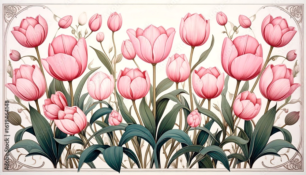 Obraz premium Delicate Pink Tulips