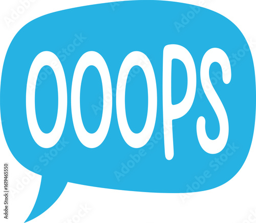 OOOPS speech bubble expressing error or mistake in modern design, perfect for digital communication and design projects