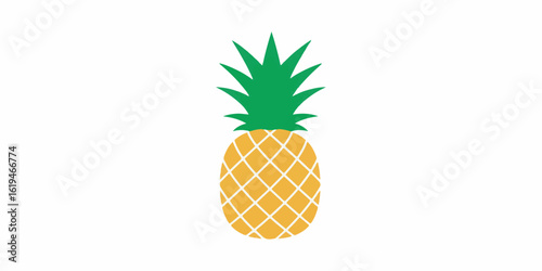 High-quality vector illustration of a pineapple outline, designed with clean lines and a minimalist style