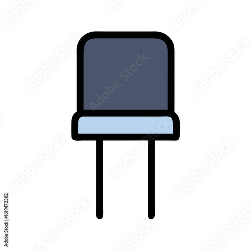 Minimalist geometric illustration of a blue gray laptop