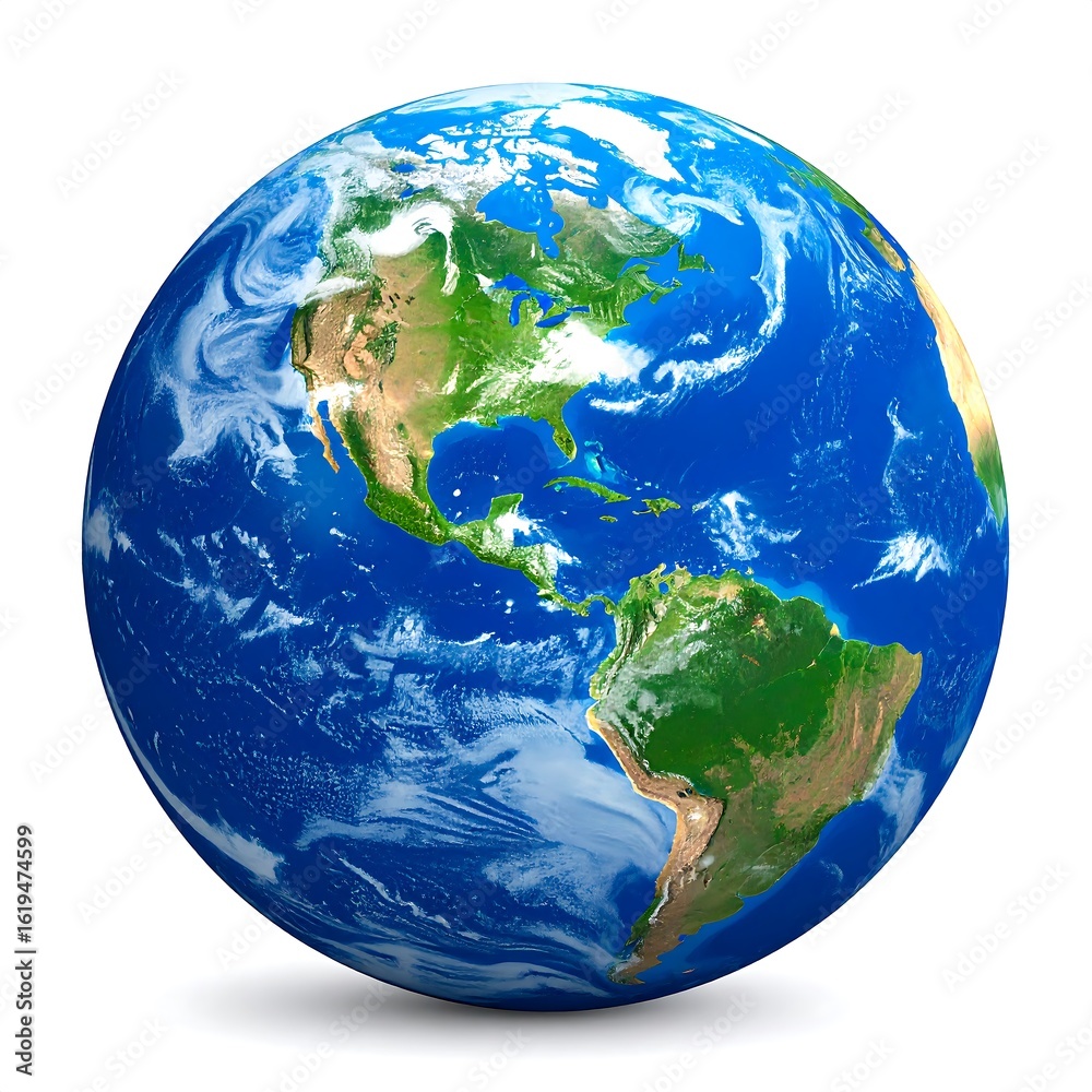 Fototapeta premium Earth globe, detailed view (1)