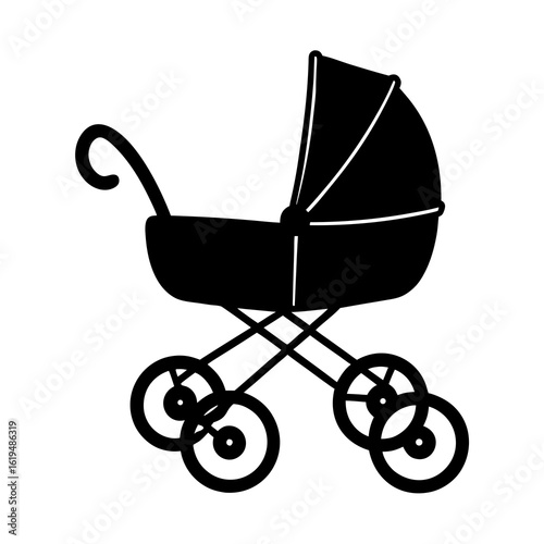 black baby carriage
