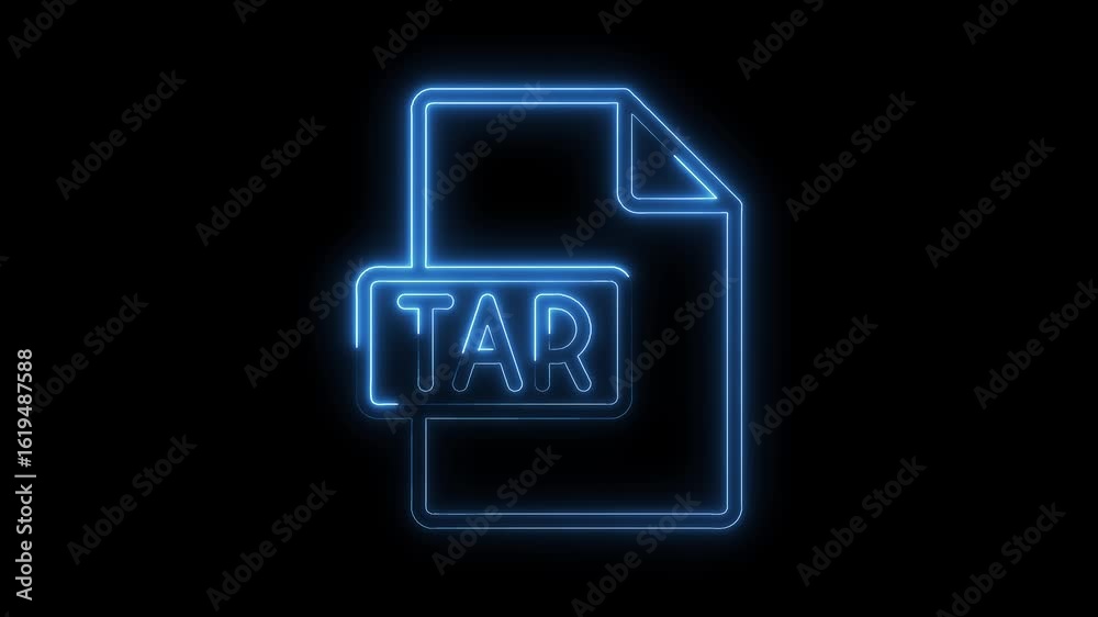 Glowing Blue Neon T A R File Icon Isolated on Black Background Futuristic Digital Data Archive Symbol Glowing Blue Neon T A R File Icon Isolated on Black Background Futuristic Digital Data Archive Symbol