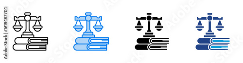 Legislation icon set multiple style collection