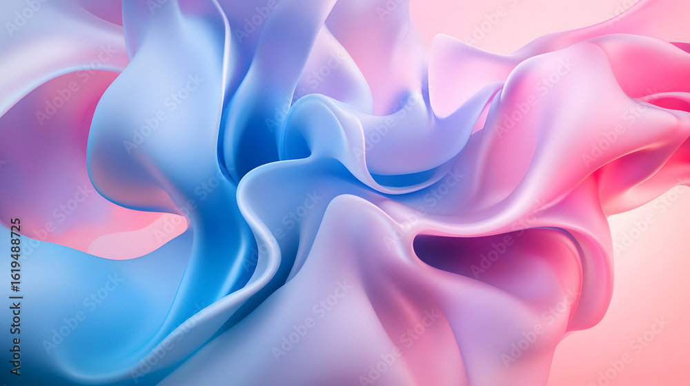 Fototapeta premium Abstract waves of soft colors blending seamlessly for a modern and elegant design