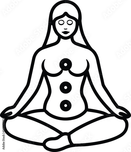 vector illustration of yoga