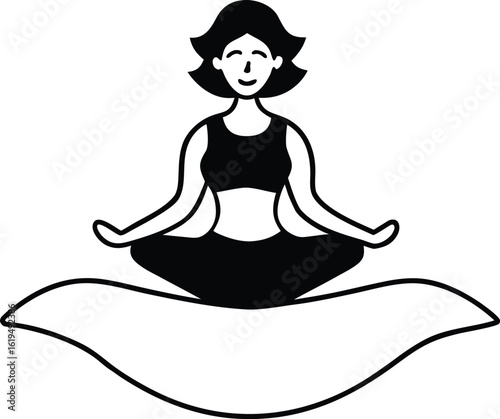 vector illustration of yoga pose