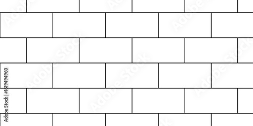 Pavement seamless mosaic stone concrete wall surface tiles. subway vector block rock white brick wall texture background.	