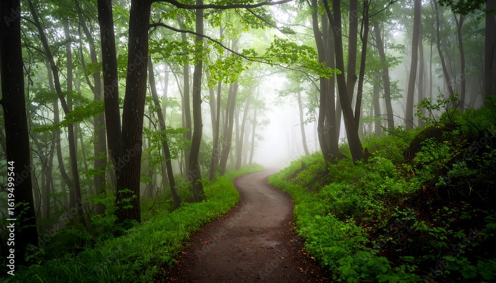 Fototapeta premium Misty forest path