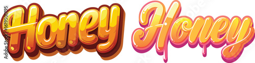 3d Honey text effect.