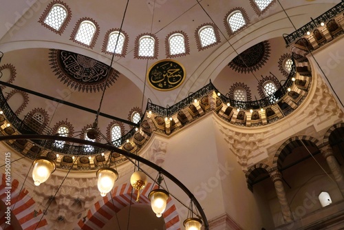 Photography interior of the Suleymaniye Mosque istanbul turkey