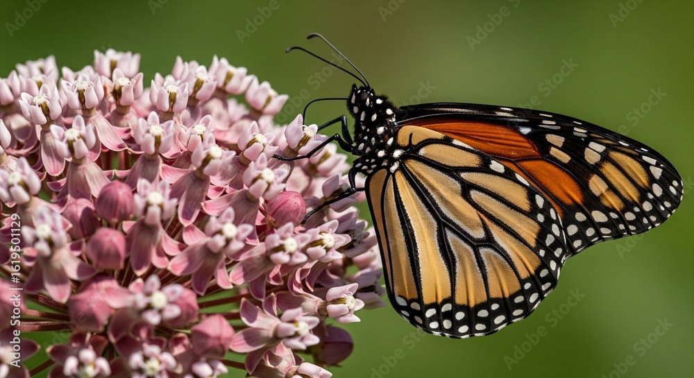 Fototapeta premium butterfly on flower