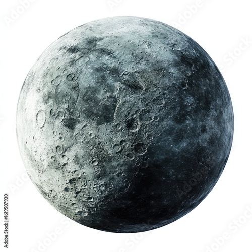 Detailed Lunar Surface: A Realistic Moon Texture