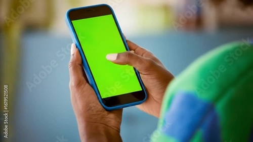 Woman Holding Smartphone, Mockup Smartphone