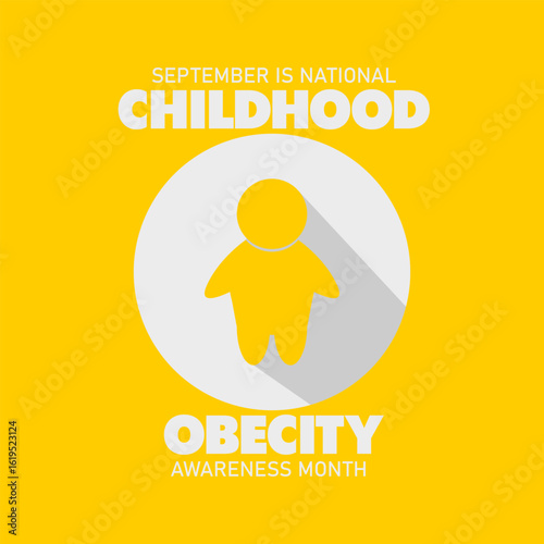 Vector graphic of National Childhood Obesity Awareness Month ideal for National Childhood Obesity Awareness Month celebration.