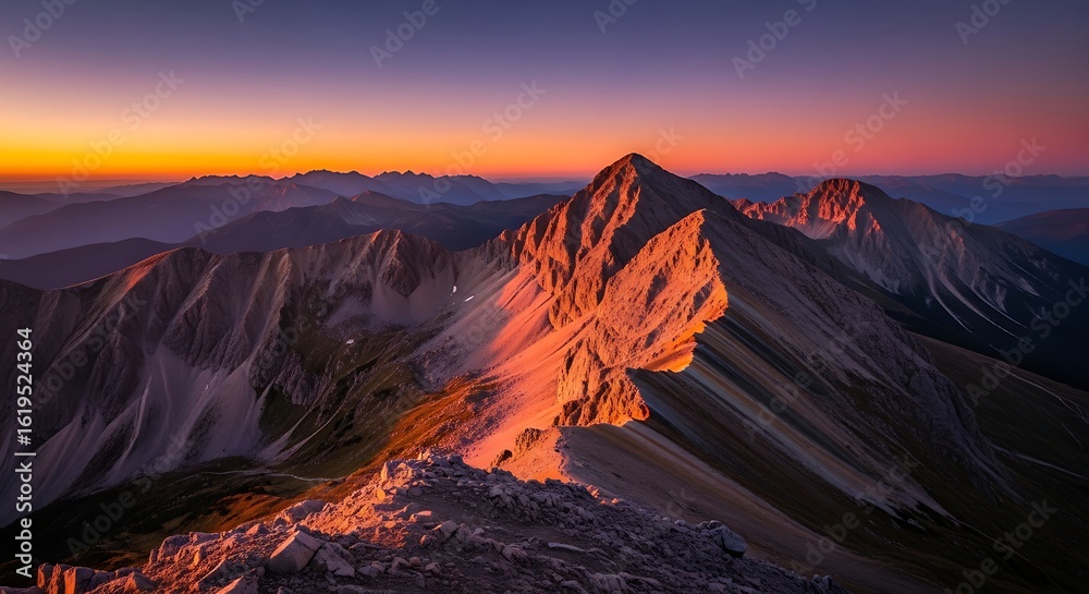 Fototapeta premium sunset in the mountains