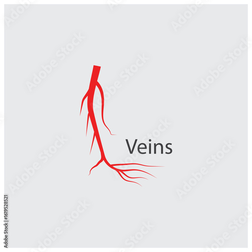 Veins logo vector and symbol design
