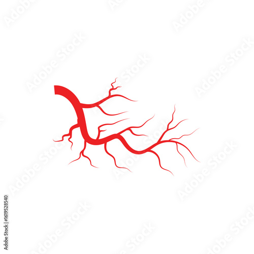 Veins logo vector and symbol design