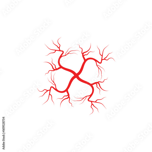 Veins logo vector and symbol design