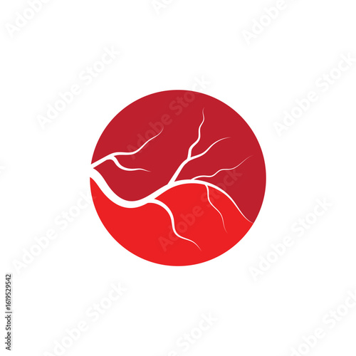 Veins logo vector and symbol design