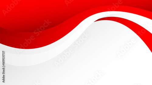 Free Download Abstract red and white wave background. Modern Indonesian flag color theme. Perfect for Independence Day banners, patriotic celebration posters, national events, web headers, and more - GFXLoad