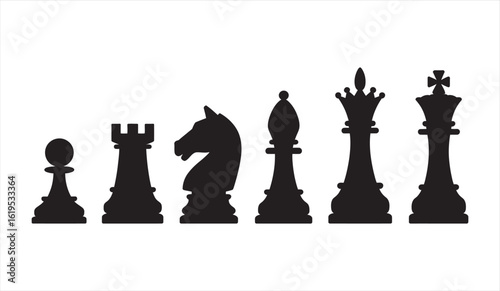 chess pieces vector illustration
