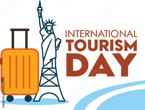 Statue Liberty luggage international tourism day travel