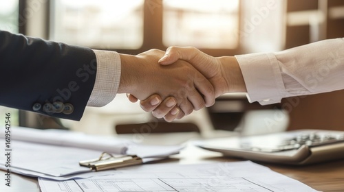 Successful Business Partnership: A Handshake Sealing the Deal