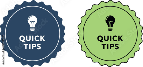 Quick tips guide best practices and helpful advice for problem solving tips vector design
