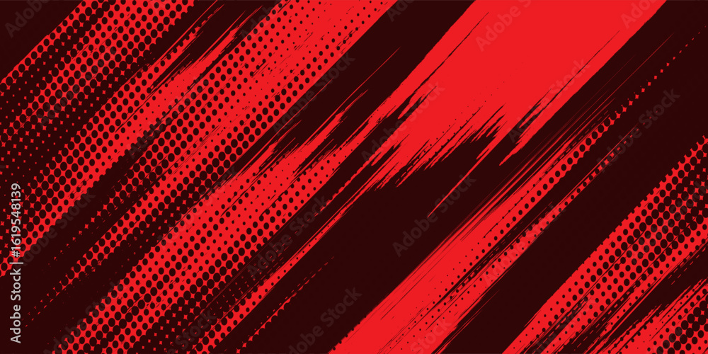 Fototapeta premium black red dragon decal brush fire volcano lava sakura Asia Japan anime style illustration sporty background banner style illustration. modern